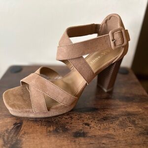 Anne Klein Women's Tan Strappy Heels
